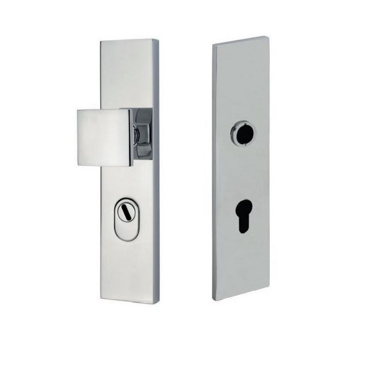 Bauhaus Schutzgarnitur Schild ES3 Messing matt ver von JATEC