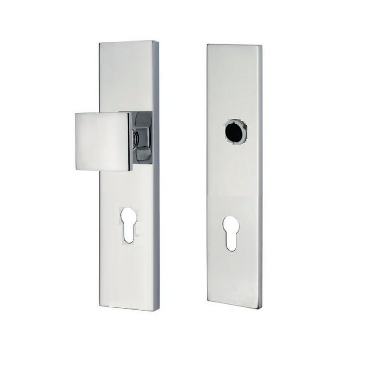 Bauhaus Schutzgarnitur Schild ES3 Messing matt ver von JATEC