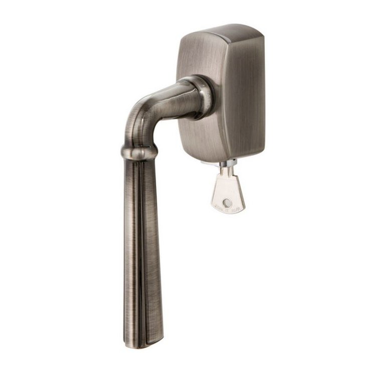 Fenstergriff  abschl. ESCALIER eckig Antik Nickel von JATEC