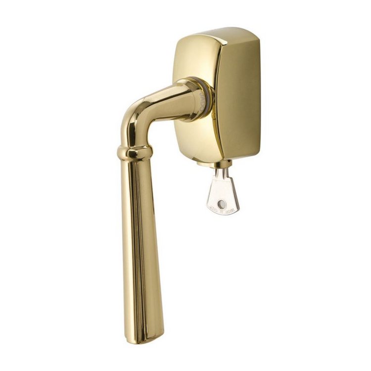 Fenstergriff  abschl. ESCALIER eckig Ultra Messing von JATEC