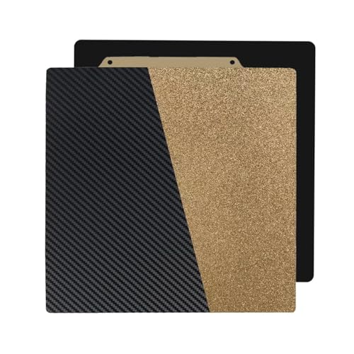 JAUEIVER 235 x 235 mm Texturierte PEI + Kohlefaser-PET Druckplatte, flexibles Heizbett für Ender 3 und Ender 5 Serie 3D-Drucker von JAUEIVER