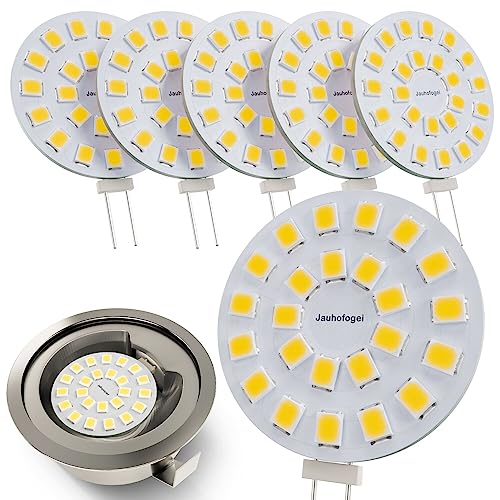 G4 LED 12V ac/12-24V dc 2 Watt ersatz für 20W Halogen Glühbirne - G4 LED Neutralweiss 5000K Rund - G4 Stiftsockel LED Lampen Birnen - G4 Einbaustrahler Einbauspot - G4 Stiftsockellampe 2W - 6er G4 LED 12V ac/12-24V dc 2 Watt ersatz für 20W Halogen Glühbirne - G4 LED Neutralweiss 5000K Rund - G4 Stiftsockel LED Lampen Birnen - G4 Einbaustrahler Einbauspot - G4 Stiftsockellampe 2W - 6er von JAUHOFOGEI