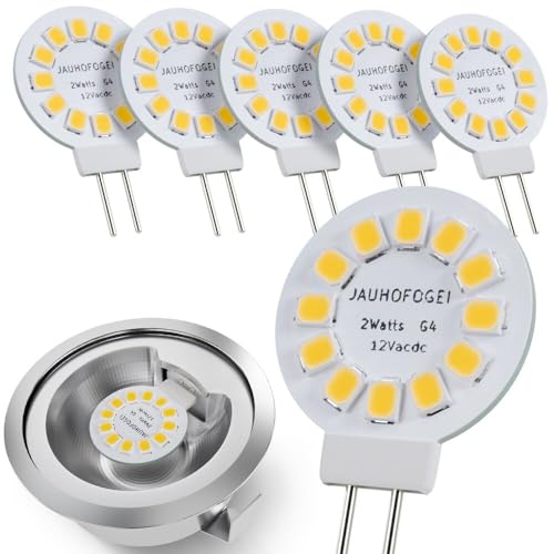 JAUHOFOGEI G4 LED 12V ac/dc 2 Watt ersatz für 20W Halogen Glühbirne - Mini Neutralweiß 4000K Rund Stiftsockel Lampen Birnen Einbaustrahler Einbauspot Spot Birne Stiftsockellampe 2W 6er JAUHOFOGEI G4 LED 12V ac/dc 2 Watt ersatz für 20W Halogen Glühbirne - Mini Neutralweiß 4000K Rund Stiftsockel Lampen Birnen Einbaustrahler Einbauspot Spot Birne Stiftsockellampe 2W 6er von JAUHOFOGEI