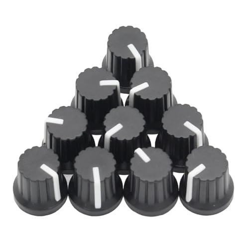 10pcs 6mm Rotary Electronic Control Potentiometer Knob, Adjustable Cap For Volume Control Knob, Knob, Switch Knob von JAVJIYAI
