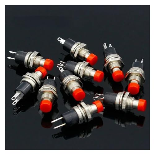 10pcs NO Normally Open Momentary Spring Push Button Switches Red 10pcs NO Normally Open Momentary Spring Push Button Switches Red von JAVJIYAI
