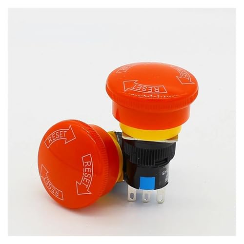 16mm Mushroom emergency stop e-stop switch 3 pins NO+NC push button switch 16mm Mushroom emergency stop e-stop switch 3 pins NO+NC push button switch von JAVJIYAI