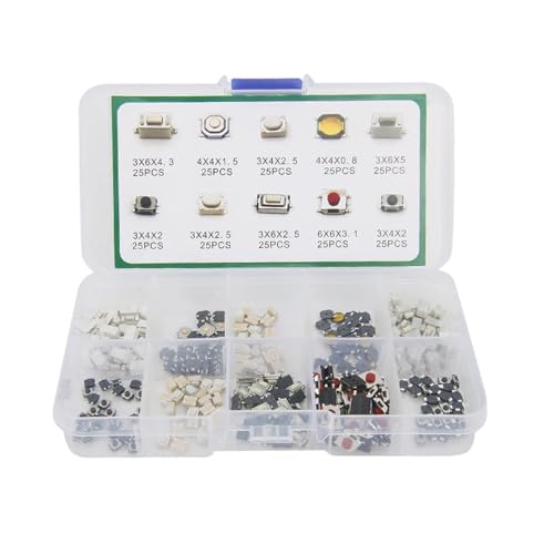 250 Pcs 10 Types Car Remote Control Tablet actile Push Button Switch Car Keys Button Touch Microswitch With Box 250 Pcs 10 Types Car Remote Control Tablet actile Push Button Switch Car Keys Button Touch Microswitch With Box von JAVJIYAI