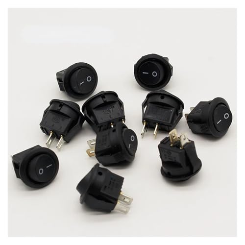 5* Small Round Black 2-Pin 2-Files 3A/250V 6A/125V Rocker Switch Seesaw Power Switch 5* Small Round Black 2-Pin 2-Files 3A/250V 6A/125V Rocker Switch Seesaw Power Switch von JAVJIYAI