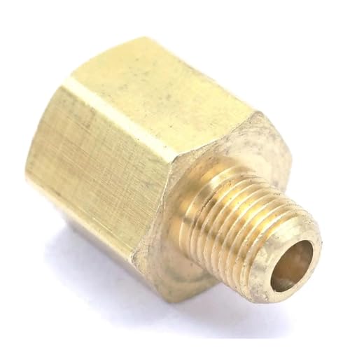 JAVJIYAI 1/8" NPT Male x 1/8" NPT Female Brass Pipe Fitting Connector Adapter for Pressure Gauge Air Gas Fuel Water von JAVJIYAI