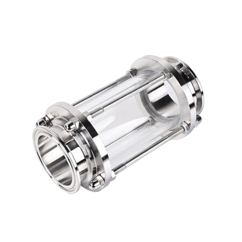 JAVJIYAI 1.5" Tri Clamp Flow Sight Glass Diopter Pipe OD 38mm for Home Brew Diary Product 304 Stainless Steel Fitting von JAVJIYAI