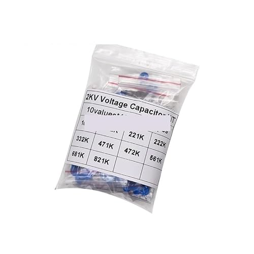 JAVJIYAI 100pcs 2KV High Voltage Ceramic Capacitor Assortment Kit 2KV 102K 152K 221K 222K 332K 471K 472K 561K 681K 821K DIY Set JAVJIYAI 100pcs 2KV High Voltage Ceramic Capacitor Assortment Kit 2KV 102K 152K 221K 222K 332K 471K 472K 561K 681K 821K DIY Set von JAVJIYAI