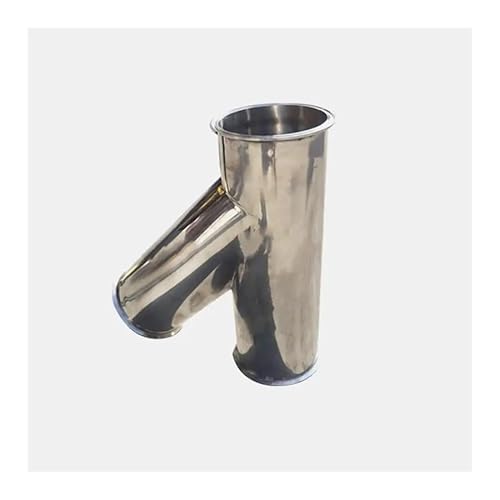 JAVJIYAI 102mm Pipe OD 4" Tri Clamp Oblique Y Shaped 3 Way SUS 304 Stainless Fitting Spliter Homebrew Beer Wine von JAVJIYAI