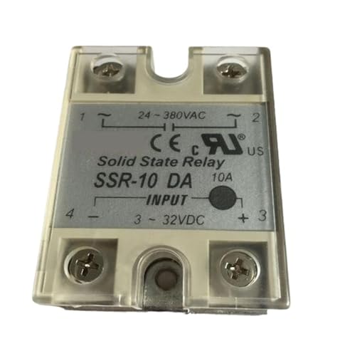 JAVJIYAI 24-380VAC to 3-32VDC 10A SSR-10DA Solid State Relay Module with Cover JAVJIYAI 24-380VAC to 3-32VDC 10A SSR-10DA Solid State Relay Module with Cover von JAVJIYAI