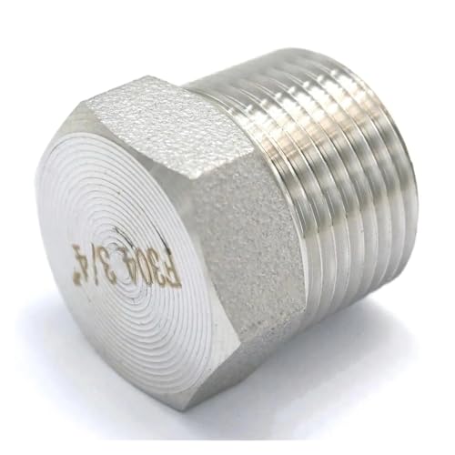 JAVJIYAI 3/4" NPT Male 304 Stainless Steel Hex Head Solid Forged Pipe Fitting Water Gas Oil 3000 PSI von JAVJIYAI