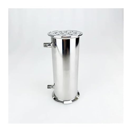 JAVJIYAI 3" (76mm) OD91mm, Dephlegmator/Condenser with 1/4" Male Thread,15 Pipes Inside ID 8mm,Lenght 200mm,SS304 von JAVJIYAI
