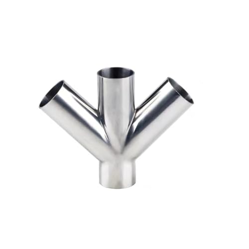 JAVJIYAI 3" Welding OD 76mm Cross Tee 4 Way 45° Y Type Pipe Fitting Stainless Steel 304 von JAVJIYAI