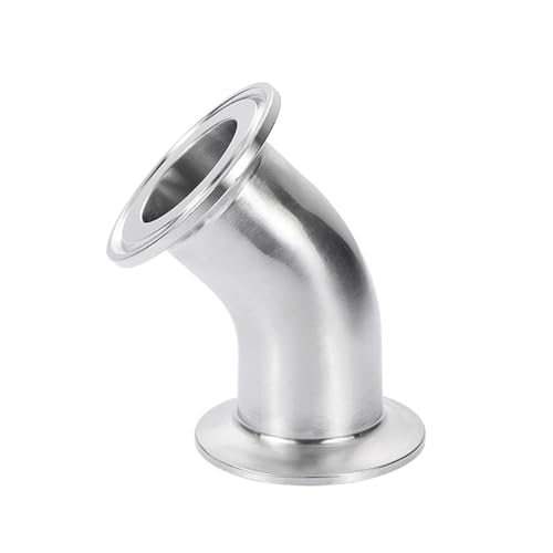 JAVJIYAI 32mm Pipe OD & 1.5" Tri Clamp 45 Degree Elbow 316L Stainless Fitting Connector Homebrew von JAVJIYAI
