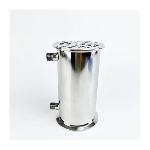 JAVJIYAI 4"(102mm) OD119mm, Dephlegmator with 1/2" Male Thread,25 Pipes Inside ID 10mm,Lenght 200mm，SS304 von JAVJIYAI
