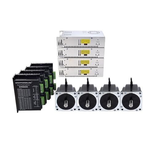 JAVJIYAI 4 Axis CNC Router Kit 8.0Nm Nema 34 Stepper Electronic Starter + DM860I Stepper Driver + 60V Power Supply von JAVJIYAI