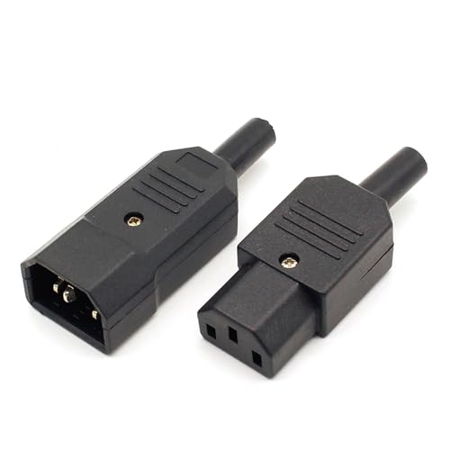 JAVJIYAI 5 Pair DIY 10A 250V Black IEC C13 C14 Female Male Rewirable Power Connector 3 pin AC Socket JAVJIYAI 5 Pair DIY 10A 250V Black IEC C13 C14 Female Male Rewirable Power Connector 3 pin AC Socket von JAVJIYAI
