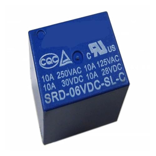 JAVJIYAI 50PCS 6 V DC Power Relay SRD-06VDC-SL-C SRD-6VDC-SL-C T73-6V 10A 250VAC 5Pin PCB Type Relay and JAVJIYAI 50PCS 6 V DC Power Relay SRD-06VDC-SL-C SRD-6VDC-SL-C T73-6V 10A 250VAC 5Pin PCB Type Relay and von JAVJIYAI