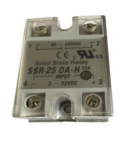 JAVJIYAI 90-480VAC to 3-32VDC 25A SSR-25DA-H Solid State Relay Module with Cover JAVJIYAI 90-480VAC to 3-32VDC 25A SSR-25DA-H Solid State Relay Module with Cover von JAVJIYAI