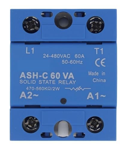 JAVJIYAI ASH-C-60VA Single Phase Resistance to AC 60A 24-480VAC solid State Voltage Regulator 60VA SSR von JAVJIYAI
