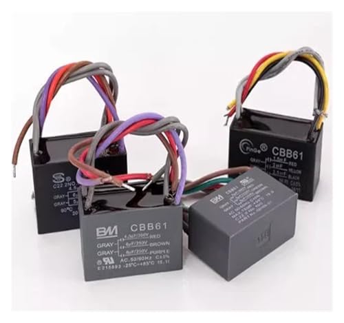 JAVJIYAI CBB61 Capacitor 2.5uF + 3.5uF + 4uF 5 Wire 250VAC Capacitor Fit for Ceiling Fan Accessories JAVJIYAI CBB61 Capacitor 2.5uF + 3.5uF + 4uF 5 Wire 250VAC Capacitor Fit for Ceiling Fan Accessories von JAVJIYAI