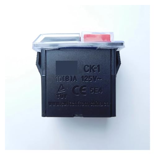 JAVJIYAI CK-1 125V 10(8) A Waterproof Dustproof Electromagnetic On Off Push Button Switches Pushbutton Switch for Grinding Wheel Machine von JAVJIYAI