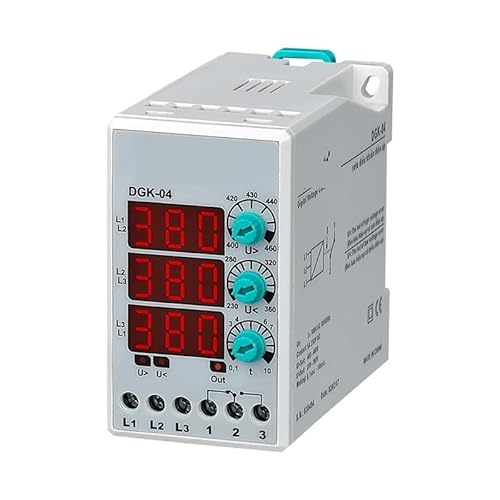 JAVJIYAI DGK-04 Digital Three Phase Overvoltage & Undervoltage Protection Relay Voltage Seting Relay (3 * 380V Non-Neutral) von JAVJIYAI