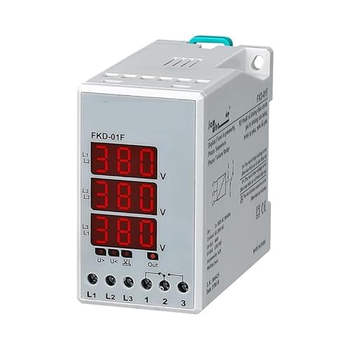 JAVJIYAI FKD-01F Digital Phase Failure Fixed Overvoltage Undervoltage and Phase Asymmetry Relay(3 * 380V Non-Neutral) von JAVJIYAI