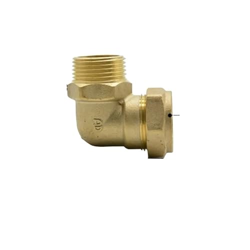 JAVJIYAI Fit Copper Tube OD 28mm x 1" BSPP Male Brass Compression Union Elbow 90 Degree Fitting Connector Water Gas Oil JAVJIYAI Fit Copper Tube OD 28mm x 1" BSPP Male Brass Compression Union Elbow 90 Degree Fitting Connector Water Gas Oil von JAVJIYAI