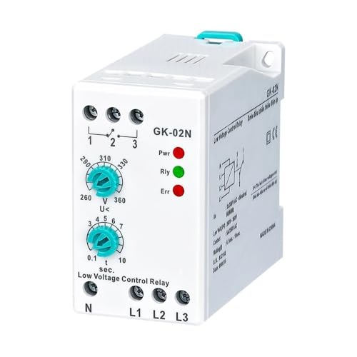 JAVJIYAI GK-02N Phase Failure Low Voltage Analogue Adjustable Protection Relay (3 * 380V with Neutral Wire) von JAVJIYAI