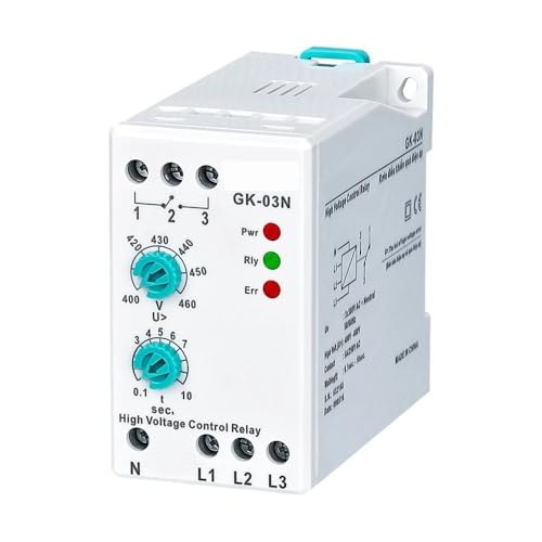 JAVJIYAI GK-03N Phase Failure High Voltage Analogue Adjustable Protection Relay (3 * 380V with Neutral Wire) von JAVJIYAI