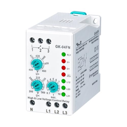 JAVJIYAI GK-04FN Phase Sequence Phase Failure Voltage Analogue Adjustable Protection Relay (3 * 380V with Neutral Wire) von JAVJIYAI