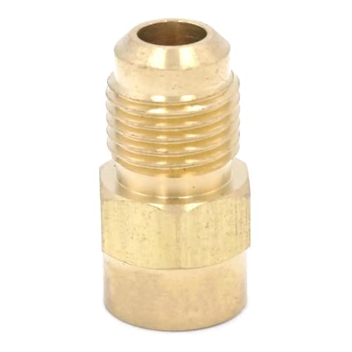 JAVJIYAI SAE Thread 1/2"-20 UNF Fit Tube OD 5/16" x 1/8" NPT Female Brass SAE 45 Degree Pipe Fitting Adapter von JAVJIYAI