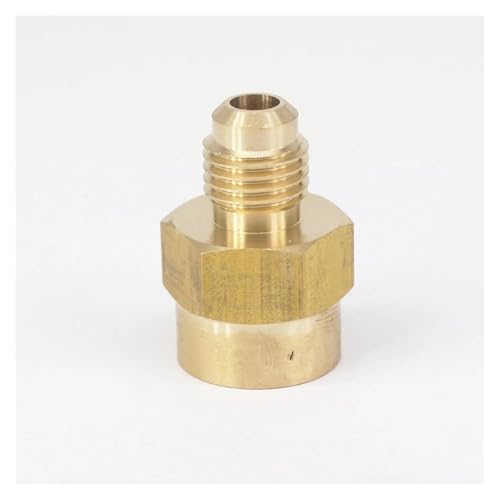 JAVJIYAI SAE Thread 7/16"-20UNF Fit Tube OD 1/4" x 1/4" NPT Female Brass SAE 45 Degree Pipe Fitting Adapter von JAVJIYAI