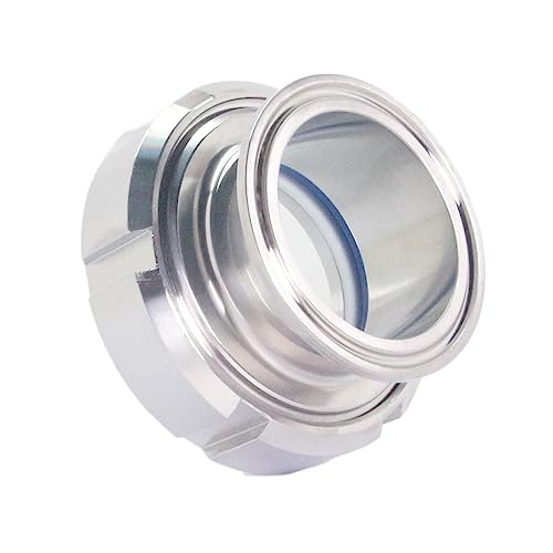 JAVJIYAI SS304 Clamp Union Sight Glass Stainless Steel Round Tank View Glass with clamp Connection 1.5" 2" Tank View Glass(Clamp Flange 64mm) von JAVJIYAI