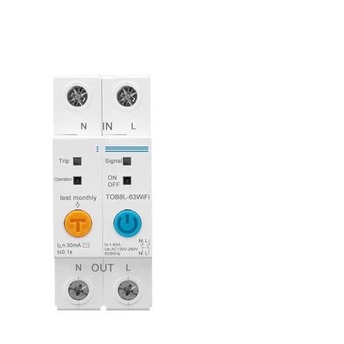 JAVJIYAI Single Phase Smart Meter Kwh Metering Monitoring Circuit Breaker Timer Relay with Leakage Protection 63A von JAVJIYAI