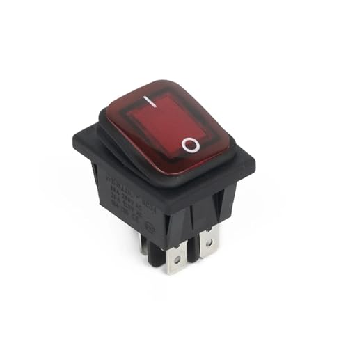 Rocker Switch Illuminated Dashboard On-Off Parts Rectangle Waterproof 20A 250VAC 20A DPST IP67 30 X 22mm von JAVJIYAI