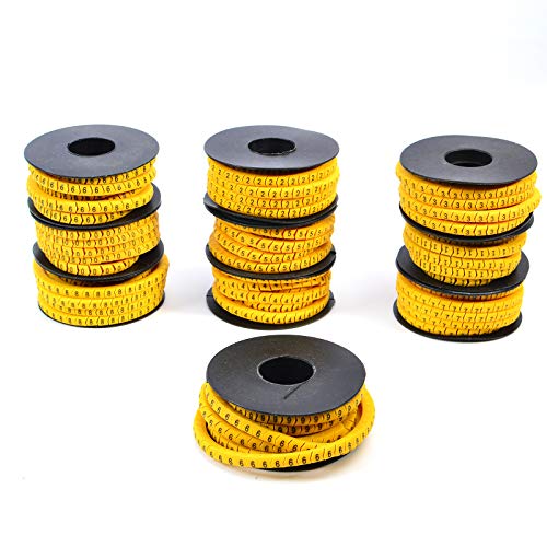 10 Stück PVC flexibel Zahl 0 – 9 Druckkabel Kabel Tag Marker. von JAVOUKA