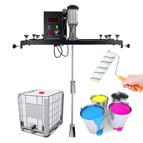 Farbrührmaschine, elektrischer IBC-Farbmischer, bürstenloser 980-W-Permanentmagnetmotor, doppeltes Zentrifugallaufrad, einziehbare Halterung, mit Walzenbürste von JAVPTAV
