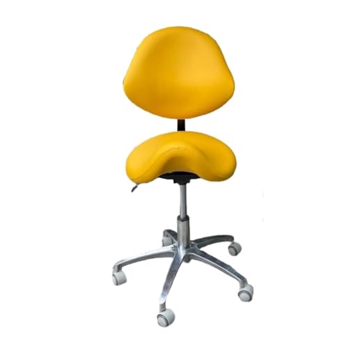 JAVPTAV Professioneller Bürostuhl-Sattelhocker: Ergonomischer Drehhocker mit robuster Metallbasis und hydraulischer Studio-Rollfunktion von JAVPTAV