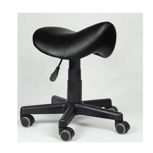 JAVPTAV Sattelhocker mit Rädern, höhenverstellbar, robuster Drehstuhl, Rollhocker, Ottomane, Sitz for Klinik, Zahnarzt, Spa, Massagesalon, Studio-Unterstützung(42-58cm) von JAVPTAV