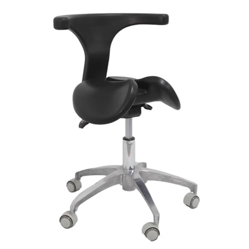 JAVPTAV Sattelhocker mit geteilter Sitzfläche, Schwarz, ergonomischer Drehsattelstuhl mit Rückenlehne, Hebehocker for Zahnarzt, Krankenhaus, Home-Office-Schreibtisch JAVPTAV Sattelhocker mit geteilter Sitzfläche, Schwarz, ergonomischer Drehsattelstuhl mit Rückenlehne, Hebehocker for Zahnarzt, Krankenhaus, Home-Office-Schreibtisch von JAVPTAV