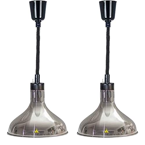JAVPTAV Speisenwärmer Wärmelampe Kommerzielle Catering-Ausrüstung Hängender Buffet-Lebensmittelisolierungsleuchter, Länge einstellbar(C,2pcs) von JAVPTAV