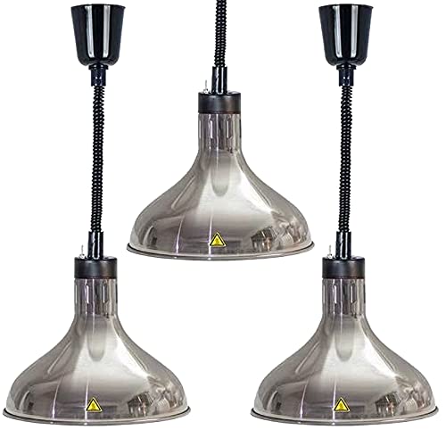 JAVPTAV Speisenwärmer Wärmelampe Kommerzielle Catering-Ausrüstung Hängender Buffet-Lebensmittelisolierungsleuchter, Länge einstellbar(C,3pcs) von JAVPTAV