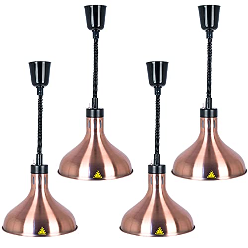 JAVPTAV Speisenwärmerlampe, Buffet-Speisenwärmer, gewerbliche Küchenausstattung, 250-W-Speisenwärmlampe, Speisenwärmlampe, 60~180 cm, einziehbar(A,4PCS) von JAVPTAV