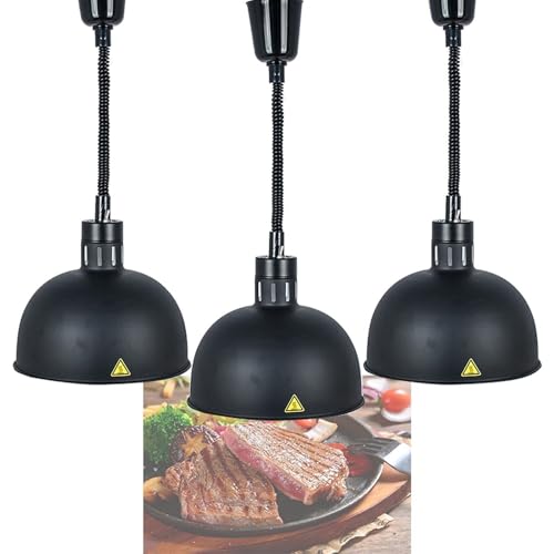 JAVPTAV Wärmelampe for Speisen, kommerzielle Speisenwärmer for Restaurants, einziehbare Pendelleuchte for Erhitzen von Pizzasteak-Grill(29cm(3pcs)) von JAVPTAV