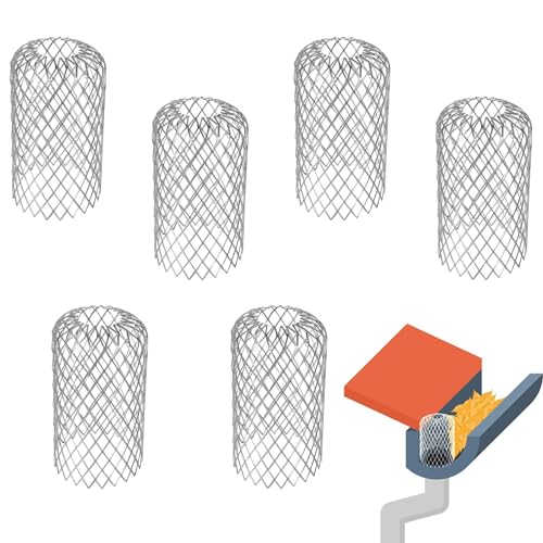 JAWAI 6 Stück Dachrinnenschutz Fallrohrschutz Dachrinnenfilter aus Aluminium Fallrohrschutz Metall Dachrinnenschutz Fallrohrschutz Dachrinnenschutz Aluminium Laubfänger zum Freihalten des Fallrohrs von JAWAI